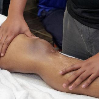 Sports Massage - Leg being treated