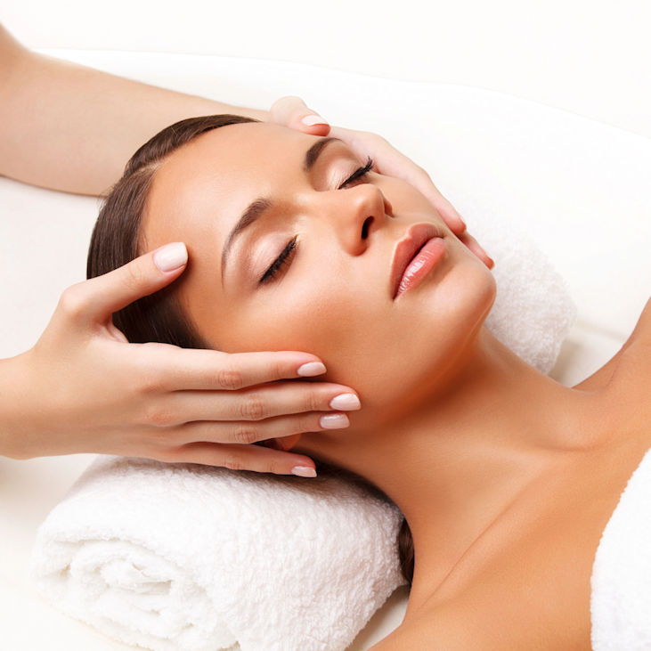 Facial Massage - Woman getting facial Massage