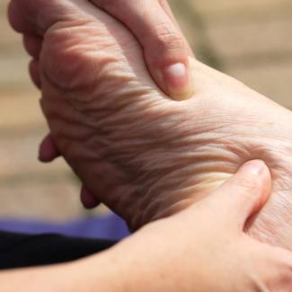 Reflexology - foot being treated