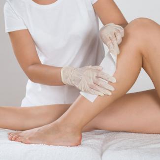 Waxing - Leg being waxed
