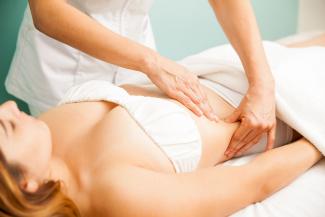 Woman getting Lymphatic Drainage Massage